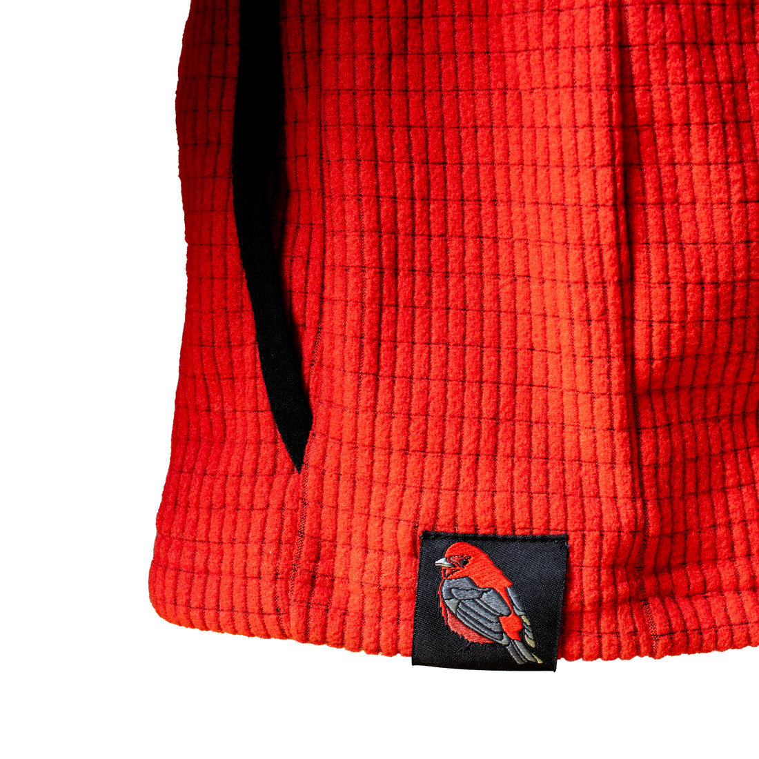 Scarlet Tanager Grid Fleece Pullover