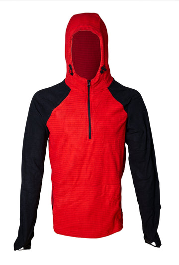 Scarlet Tanager Grid Fleece Pullover